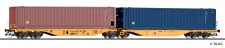 Tillig 18079 Containertragwagen der WASCOSA