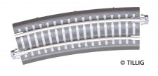 Tillig 83772 Bettungsgleis grau gebogen R3, Übergang 