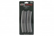 Kato 2-270 Gleis gebogen R490 22,5°, 4 St.