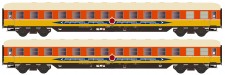 Hobbytrain 22216 2er Set Liegewagen Bcm 53 DB/Apfelpfeil 