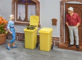 Faller 333225 2 Mülltonnen, gelb 