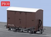 Peco GR-221U gedeckter Güterwagen unbeschriftet Braun 