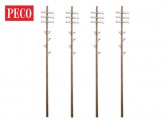 Peco LK-747 Telegrafenstangen (4er-Pack)  