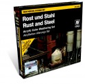 Vallejo 70150 Set: Rost & Stahl, 8 x 17 ml 
