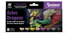 Vallejo 72306 Farbset: Aztec Dragons, 8 x 17 ml 