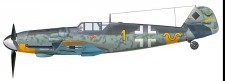 Hasegawa 607447 Me BF109G 6/14, Hartmann, mit Figur 