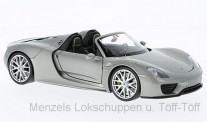 Welly WEL24055C-SILVER Porsche 918 Spyder silber offen 