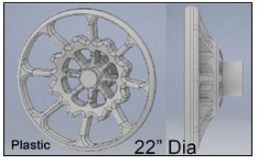 Cal Scale 190736 Loco Brk Whl 8 Spoke 2pk 