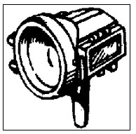 Cal Scale 327 Headlight flat side 