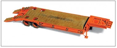 GHQ 62002 1950's Low Boy Trailer 