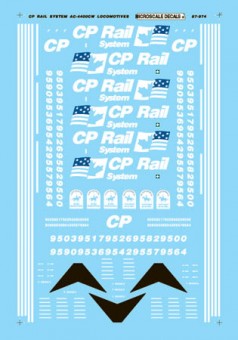 Microscale 87974 Decals CP Rail GE AC-4400CW 