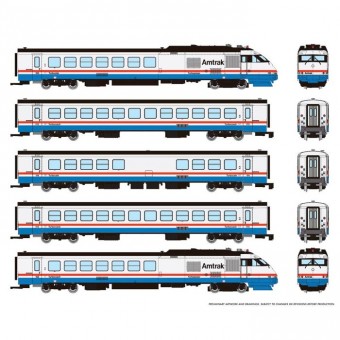Rapido Trains 525504 Amtrak Triebzug RTL Turboliner 5-tlg Ph3 