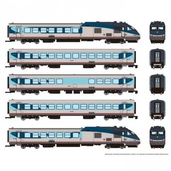 Rapido Trains 525505 Amtrak Triebzug RTL Turboliner 5-tlg Ph5 