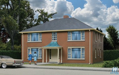 Walthers 3781 Four-Unit Brick Apartment Building 