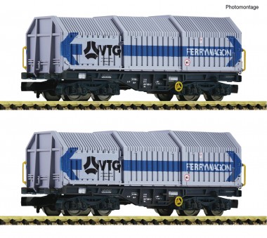 Fleischmann 6660080 DB/VTG Teleskophaubenwagen-Set Ep.4 