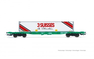 Jouef HJ6277 SNCF, 4-achs. Containerwagen S70, mit W 