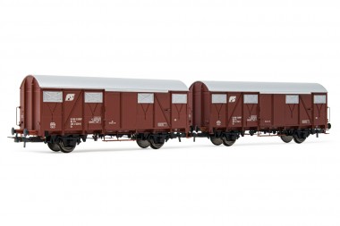 Rivarossi HR6506 FS Gedeckte Güterwagen-Set 2-tlg Ep.4/5 