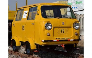 Rivarossi HR9007D FS Draisine Fiat 500 , gelb 