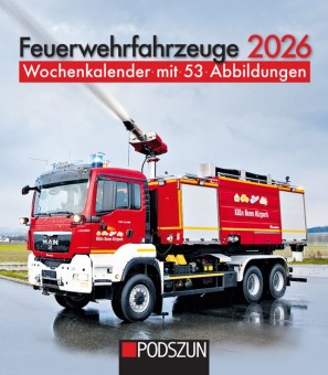 Podszun 1165 Kalender: Feuerwehrfahrzeuge 2026 