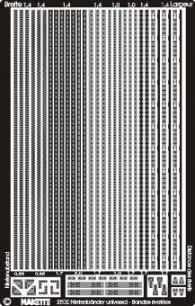 Makette 2502 Nietenbänder aus geätztem Messing 