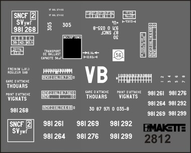 Makette 2812 Beschriftungssatz Trémie VB 
