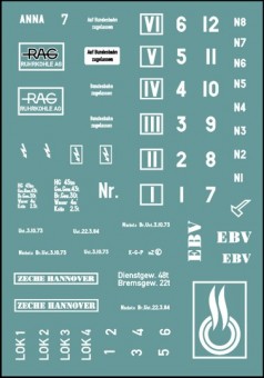 Makette 2824 Beschriftungssatz RAG 