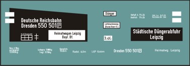 Makette 2831 Beschriftungssatz Jauche 2 