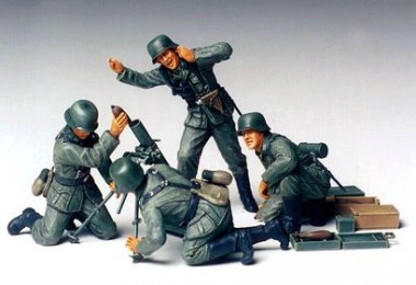 Tamiya 35193 Dt. Figuren-Set Infantrie-Mörser  