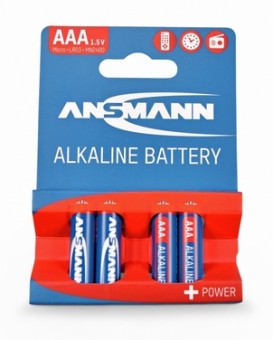 Tamiya 609044 Ansmann Batterie - 4 Micro/AAA 1,5V 