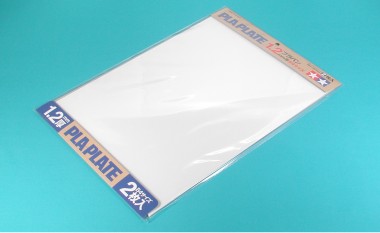 Tamiya 70125 Kunststoff-Platte 1,2mm (2) weiß 257x364 