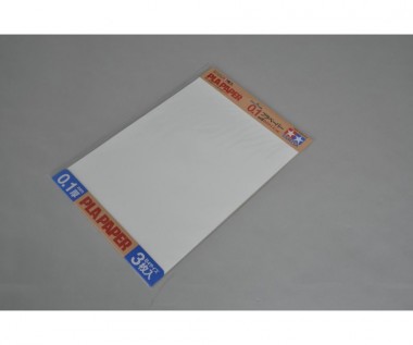 Tamiya 70208 Kunststoff-Platte 0,1mm (3) weiß 257x364 