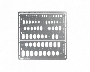 Tamiya 74154 Rechteck ger. Schablone PE(3)1-6mm 