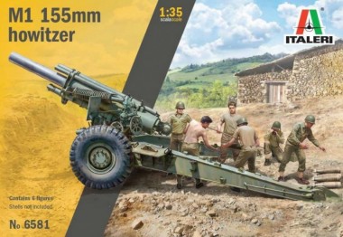 Italeri 6581 M1 155mm Howitzer with crew 