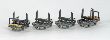 Minitrains 3112 Drehschemelloren 2 ohne und 2 mit Bremse 