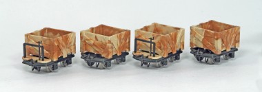 Minitrains 3113 Kastenloren 2 ohne und 2 mit Bremse 