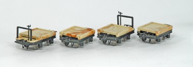 Minitrains 3115 Flachloren 2 ohne und 2 mit Bremse 