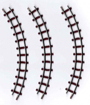 Minitrains 9321 Langes gebogenes Gleis 60° - R140 3-Stk 