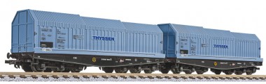 Liliput 230171 THYSSEN Coiltransportwagen-Set 2-tlg Ep4 