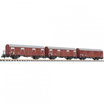 Liliput 260131 DB gedeckte Güterwagen-Set 3-tlg Ep.3 