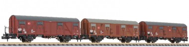 Liliput 260136 DBAG gedeckte Güterwagen-Set 3-tlg Ep.5 