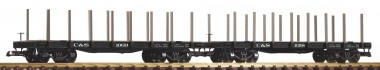 Piko 38785 C&S Flachwagen mit Rungen, Set 2-tlg. 