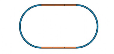 Piko 55300-1 Gleisoval A-Gleis 158x88 cm 