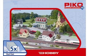 Piko 61925 Gebäude Set Dorf 5 teilig 