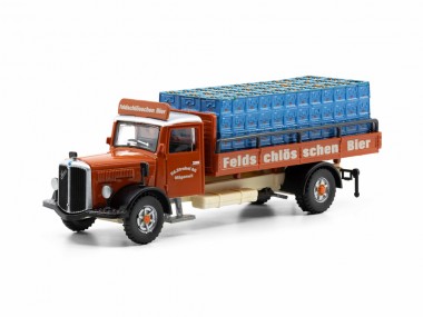 SwissLine 85.002370 Saurer S4C Pritschen-LKW Ed. Strebel AG 