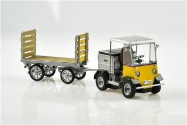 SwissLine 85.008701 PTT Elektro-Schlepper mit Anhänger TR-50 