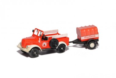 SDV model 448 Gaz 69 mit Anhänger Juterbog Feuerwehr 