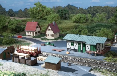 Auhagen 14451 Güterschuppen mit Ladestraße 