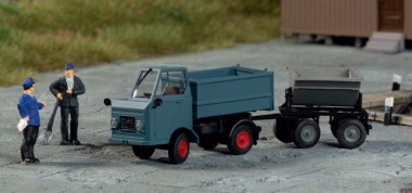 Auhagen 41676 Multicar M22 Hochbordkipper mit Kipplore 