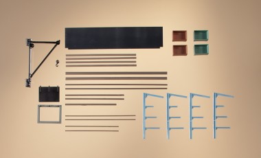 Auhagen 80107 Stangenlager und Wandkran 