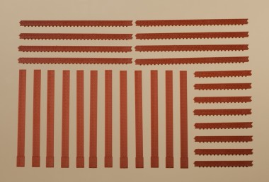 Auhagen 80402 Säulen und Ziegelfriese rot 